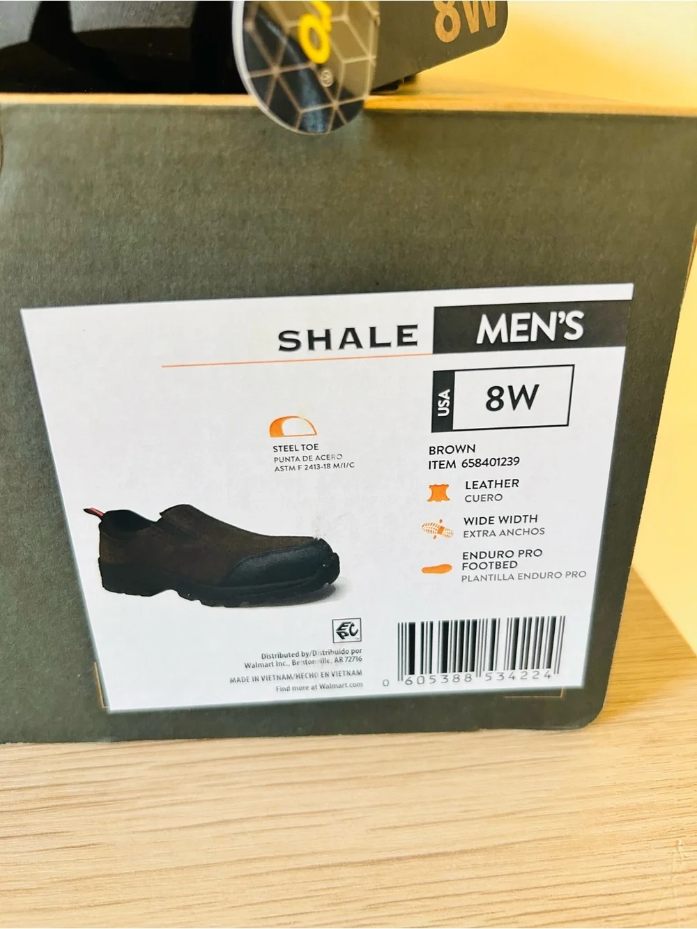 Brahma Steel Toe Slip-On Work Shoes - Brown